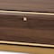Baxton Studio Cormac Transitional Walnut Brown Finished Wood and Gold Metal 2-Drawer Coffee Table 208-12136 - alternate 2